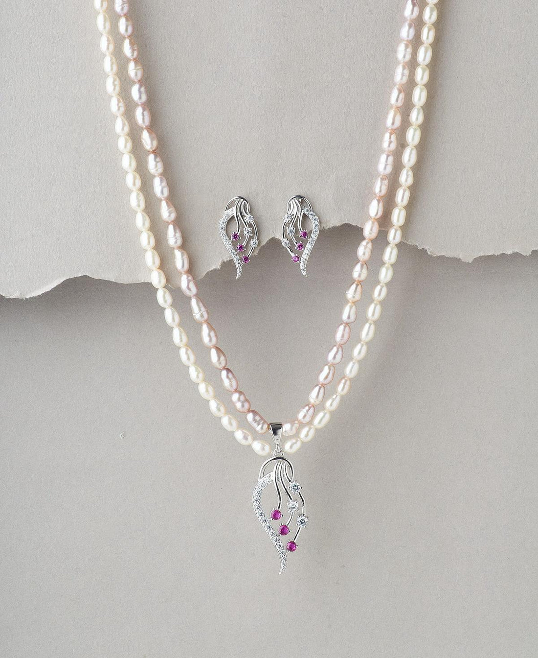 Ravishing Real Pearl Necklace Set - Chandrani Pearls