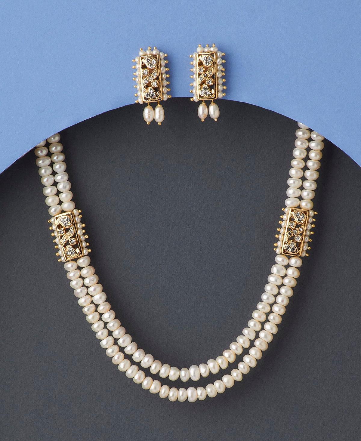 Ravishing Real Pearl Necklace Set - Chandrani Pearls