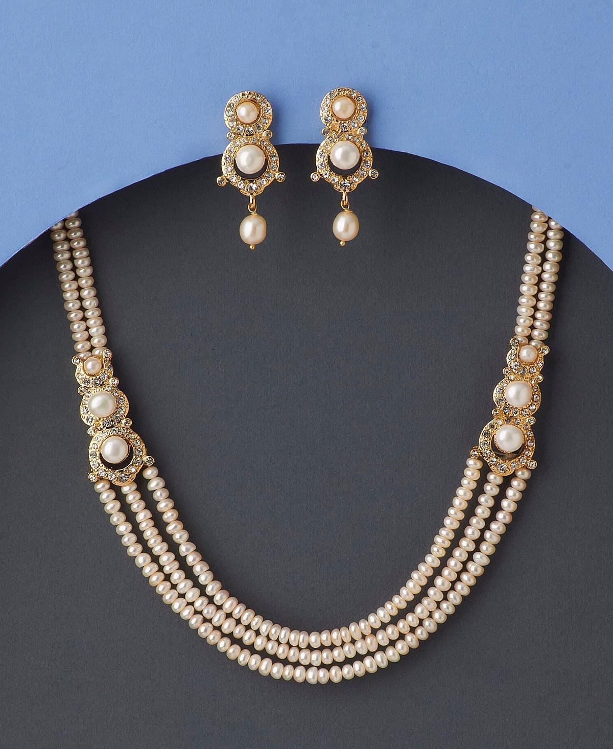 Ravishing Real Pearl Necklace Set - Chandrani Pearls