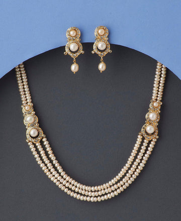 Ravishing Real Pearl Necklace Set - Chandrani Pearls