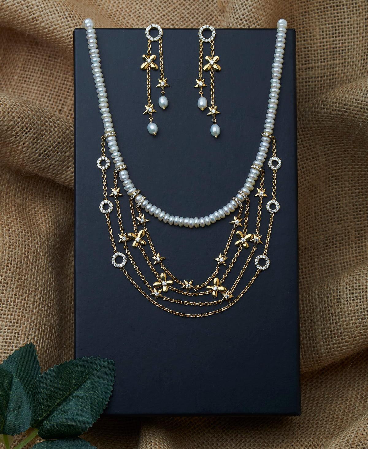 Ravishing Real Pearl Necklace Set - Chandrani Pearls