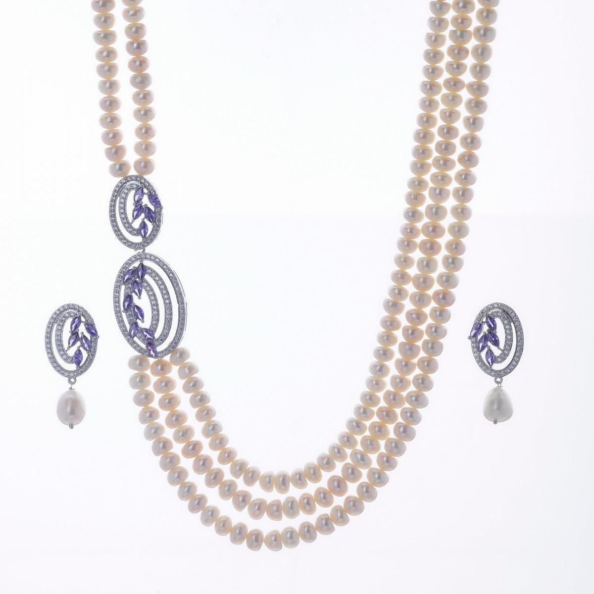 Ravishing Real Pearl Necklace Set - Chandrani Pearls