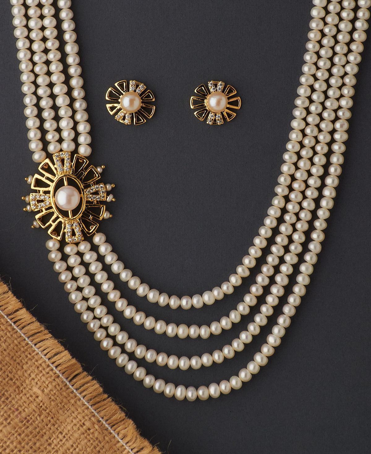 Ravishing Real Pearl Necklace Set - Chandrani Pearls