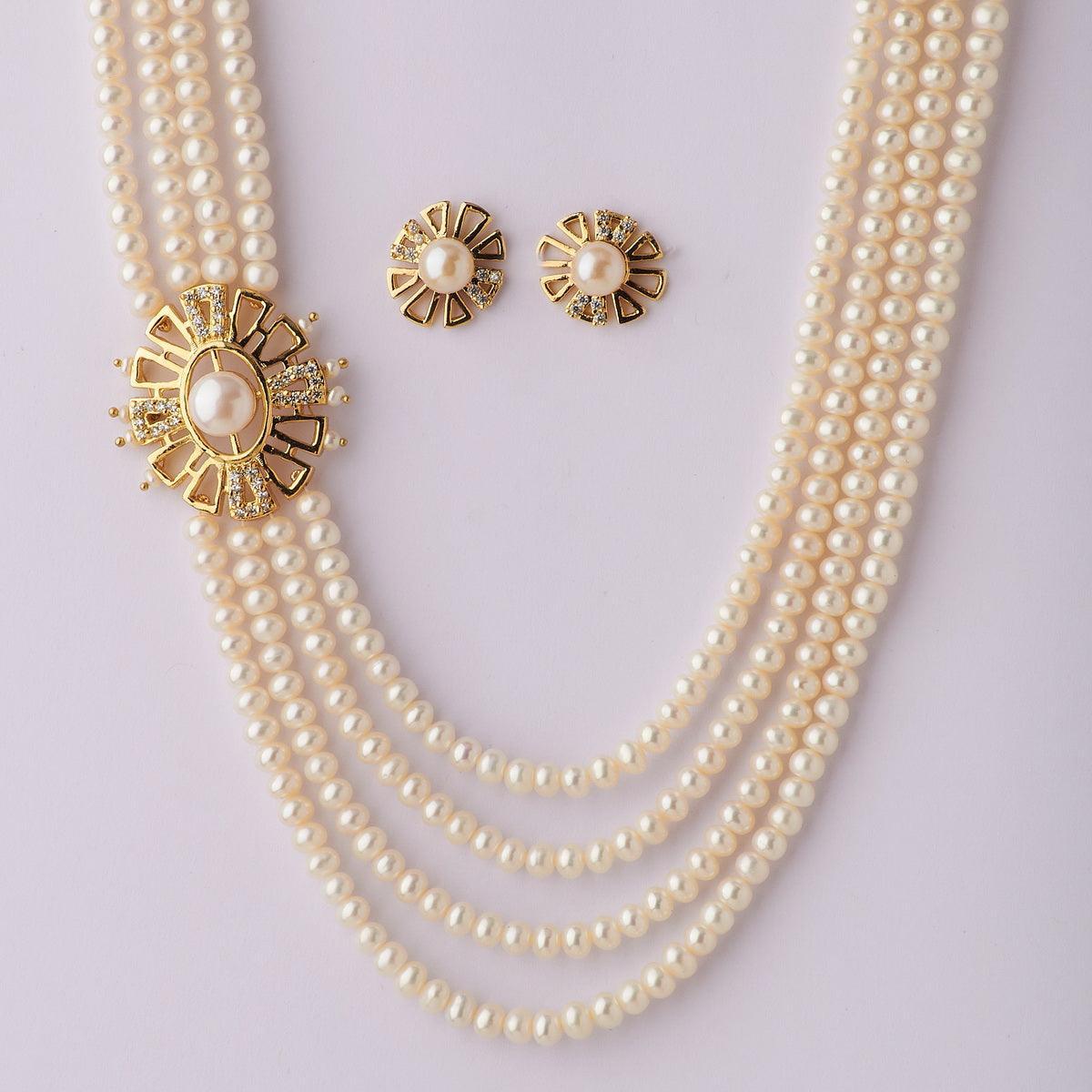 Ravishing Real Pearl Necklace Set - Chandrani Pearls