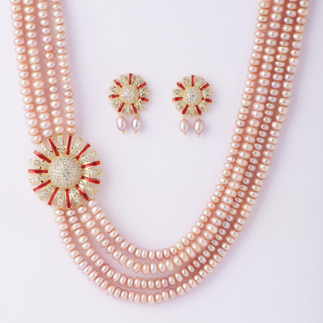 Ravishing Real Pearl Necklace Set - Chandrani Pearls