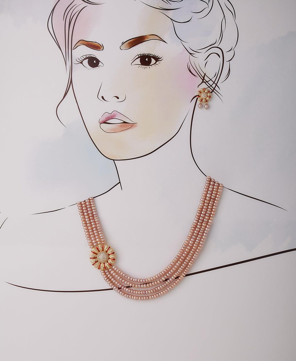 Ravishing Real Pearl Necklace Set - Chandrani Pearls