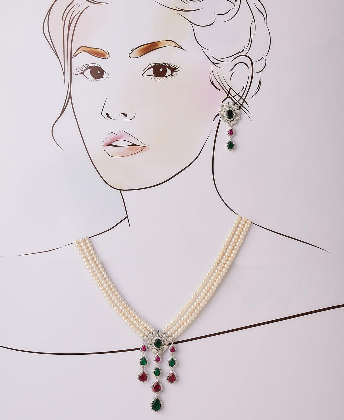 Ravishing Real Pearl Necklace Set - Chandrani Pearls