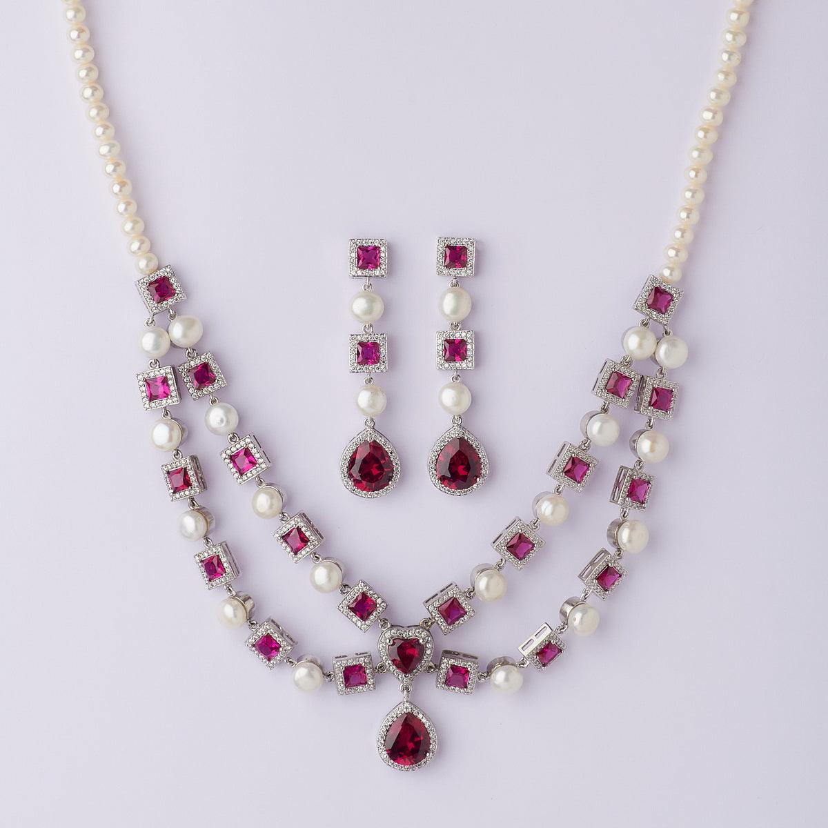 Ravishing Real Pearl Necklace Set - Chandrani Pearls