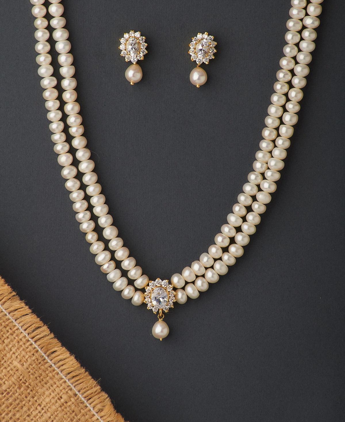 Ravishing Real Pearl Necklace Set - Chandrani Pearls