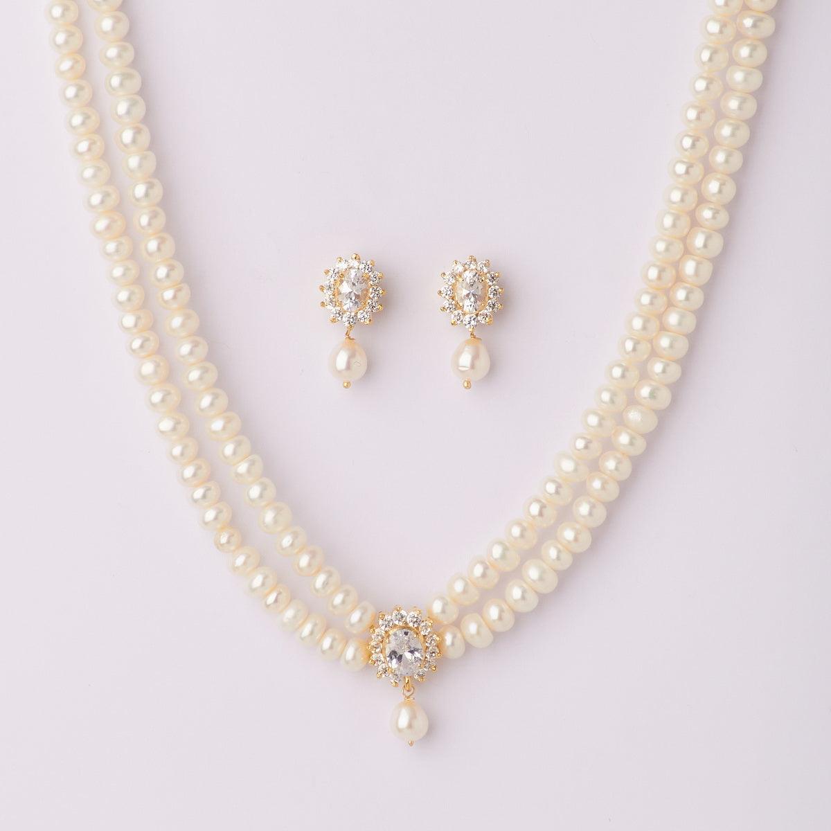 Ravishing Real Pearl Necklace Set - Chandrani Pearls