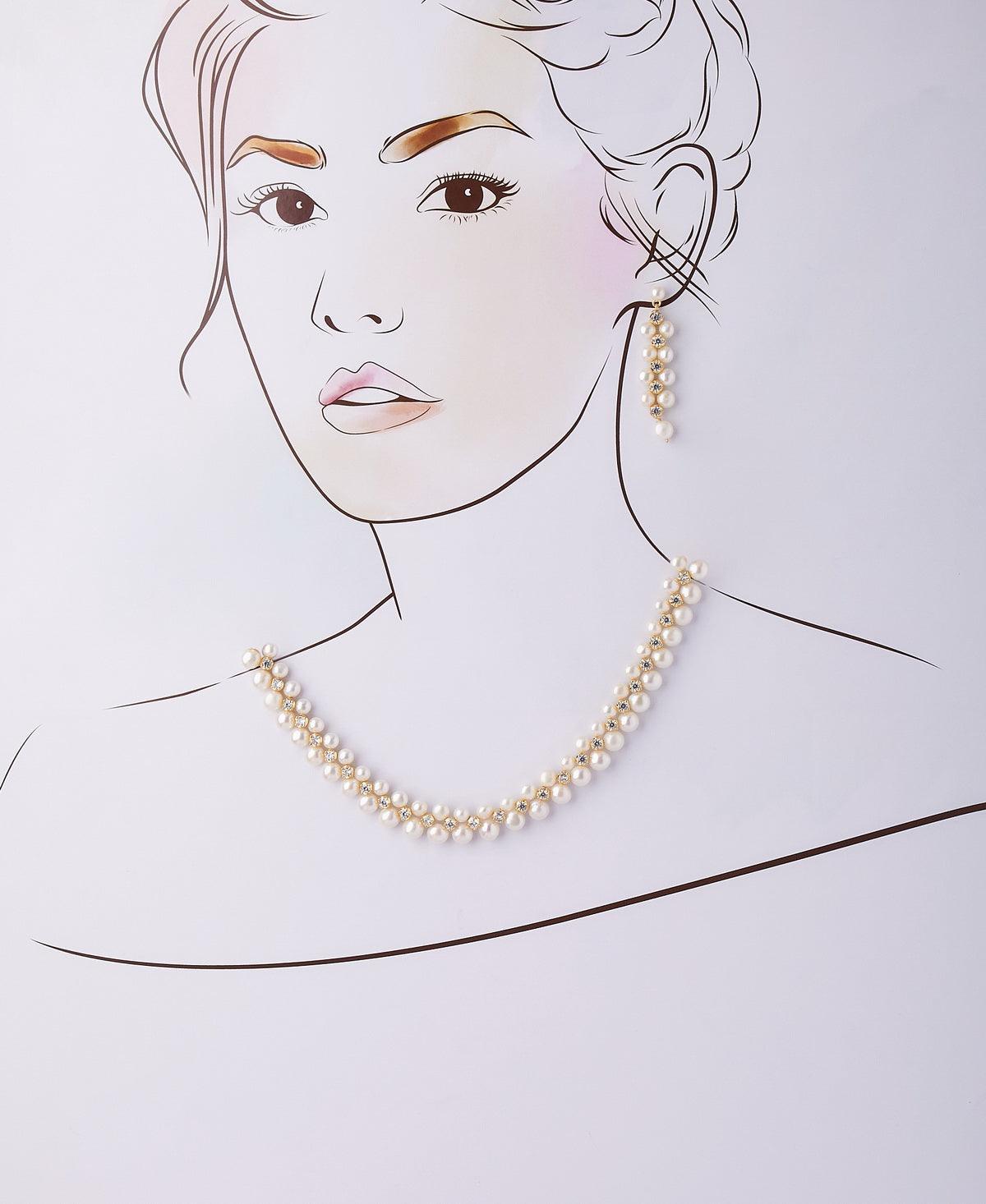 Ravishing Real Pearl Necklace Set - Chandrani Pearls