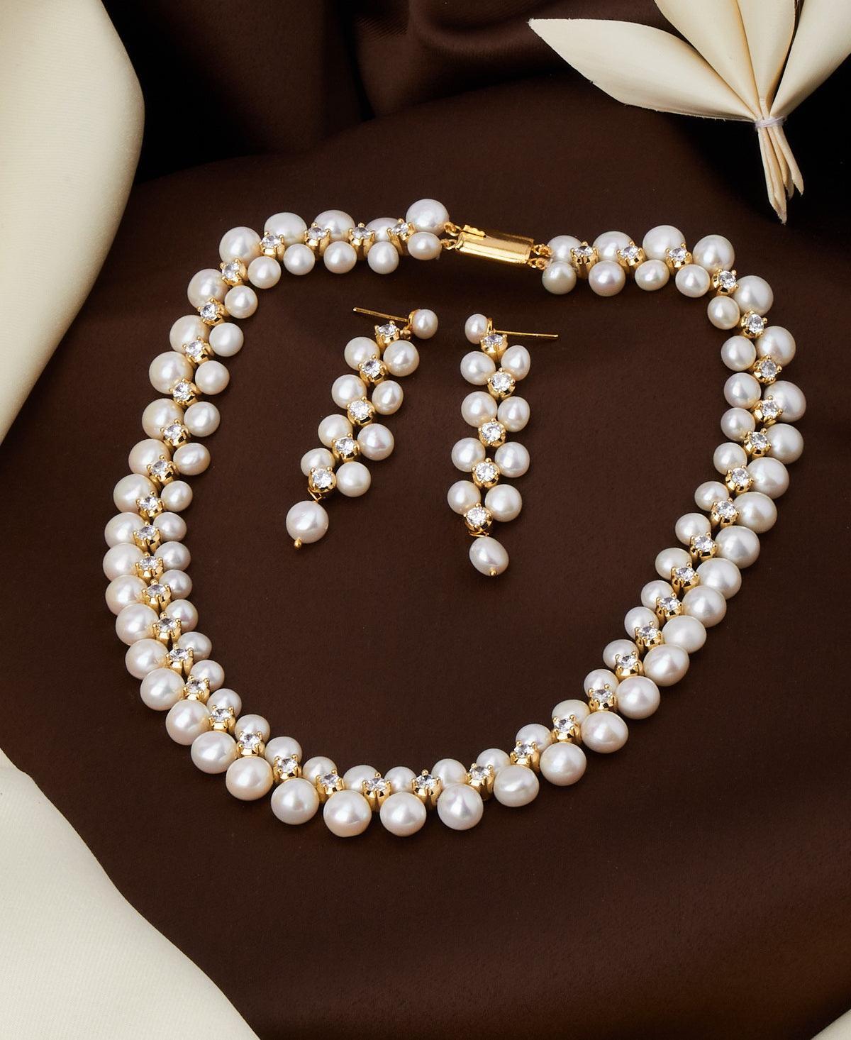 Ravishing Real Pearl Necklace Set - Chandrani Pearls