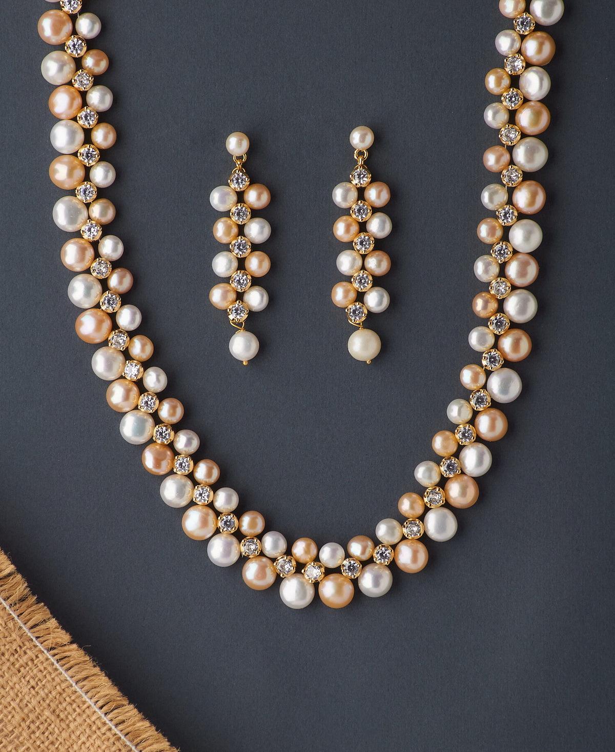 Ravishing Real Pearl Necklace Set - Chandrani Pearls