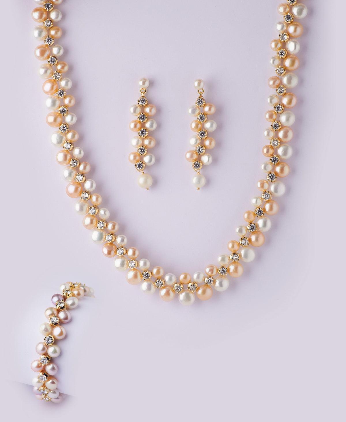 Ravishing Real Pearl Necklace Set - Chandrani Pearls