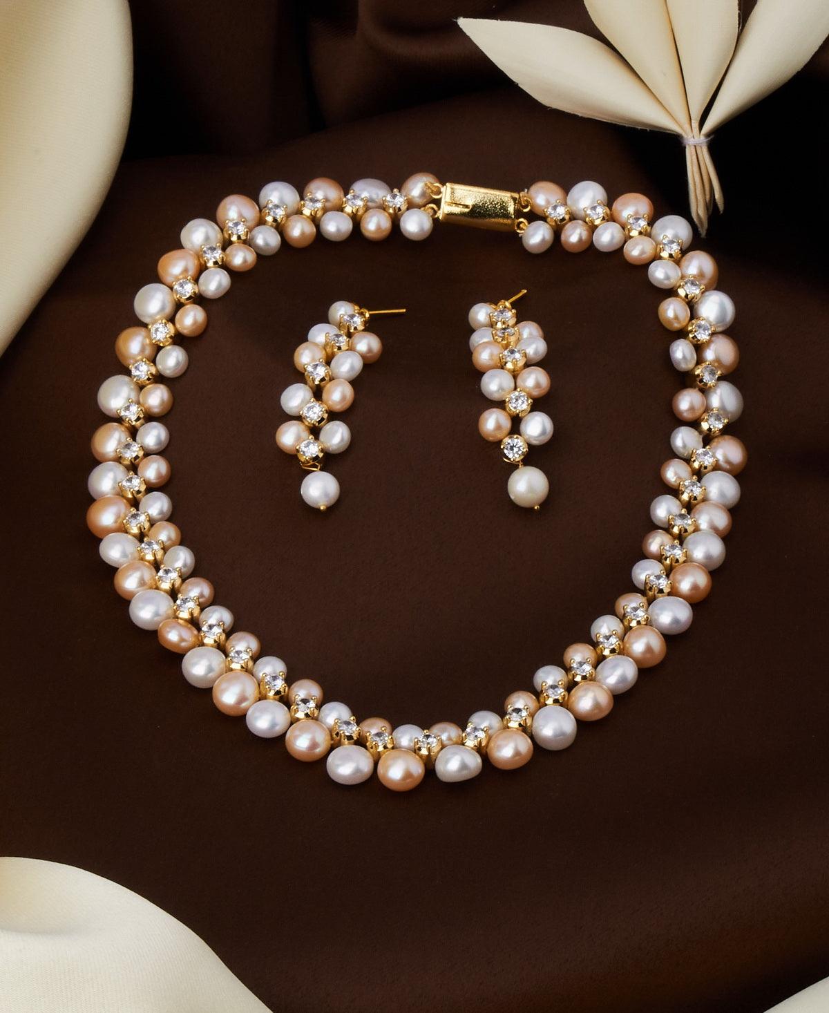 Ravishing Real Pearl Necklace Set - Chandrani Pearls