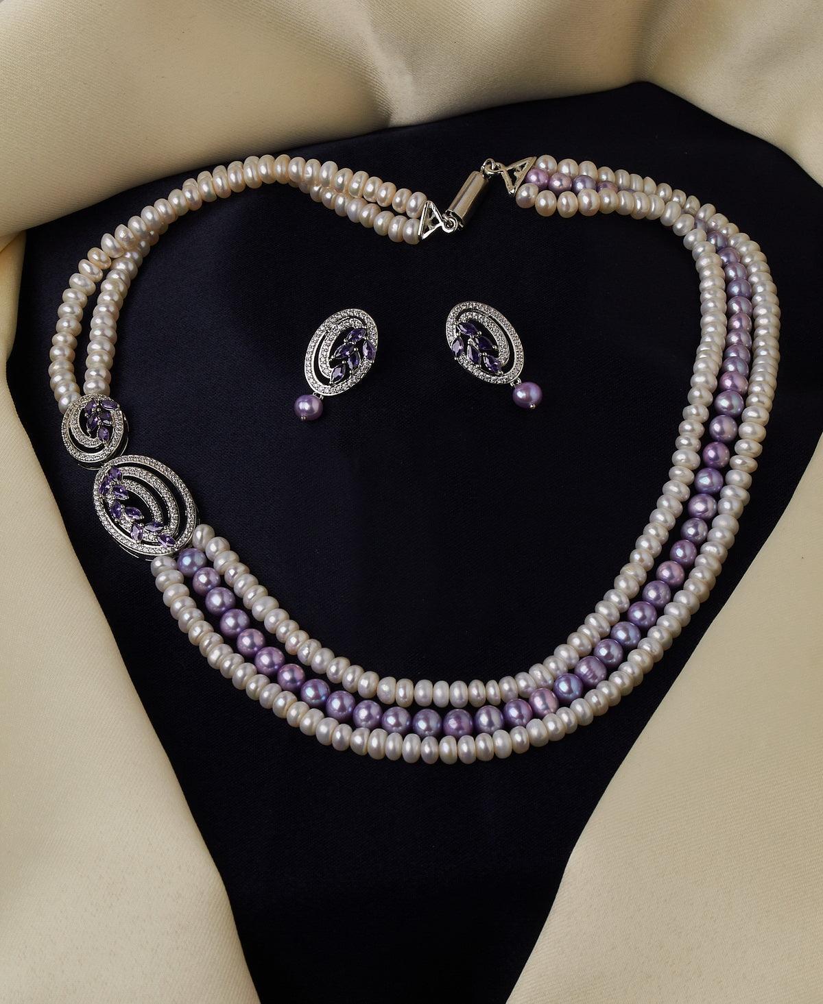 Ravishing Real Pearl Necklace Set - Chandrani Pearls