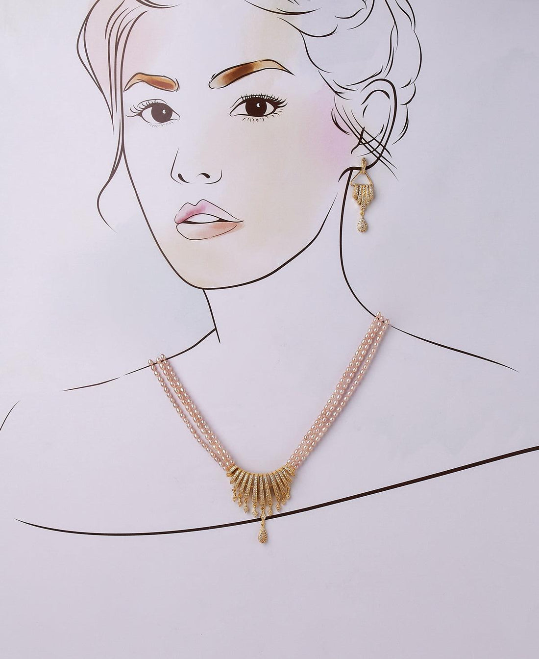 Ravishing Real Pearl Necklace Set - Chandrani Pearls