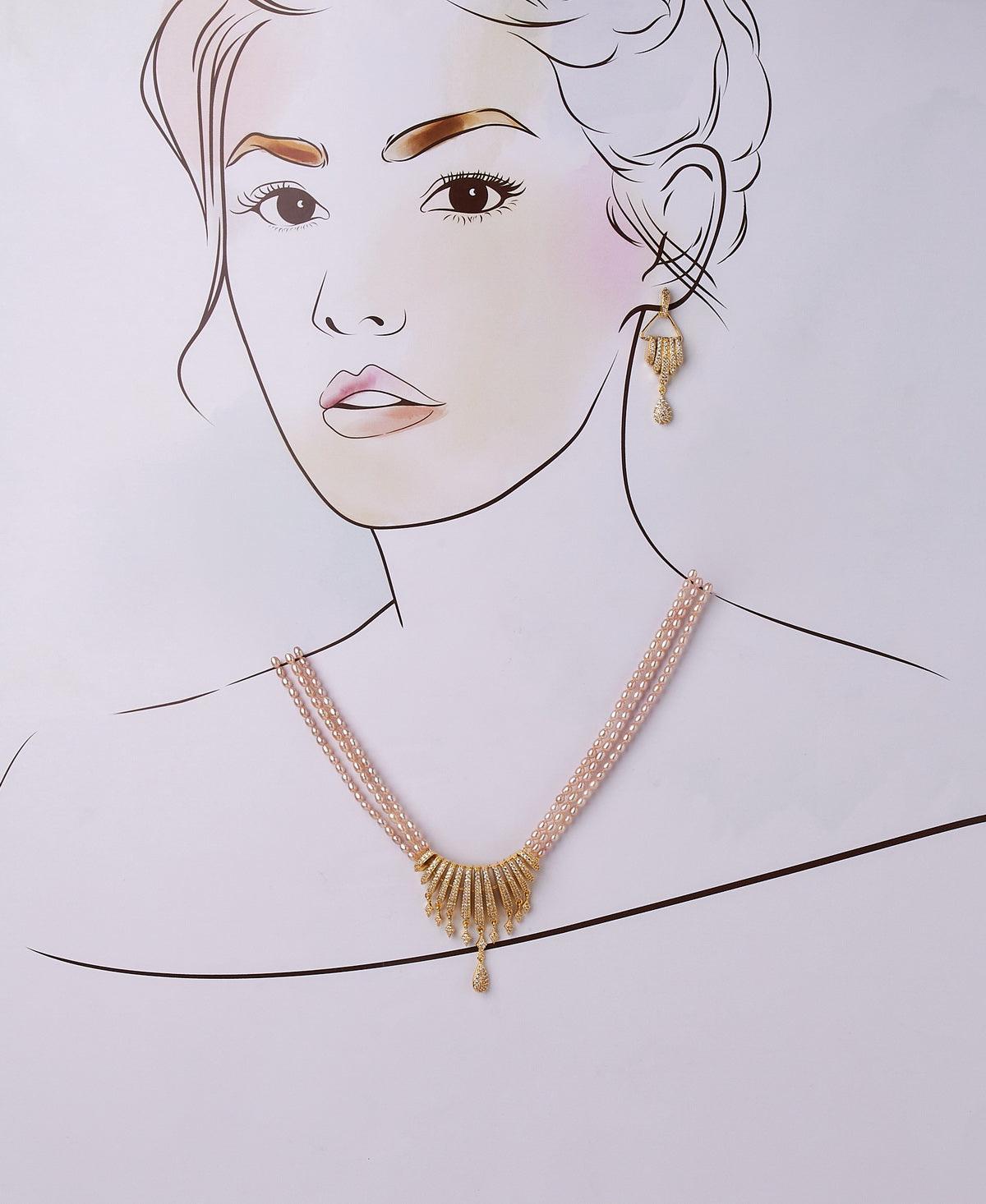 Ravishing Real Pearl Necklace Set - Chandrani Pearls