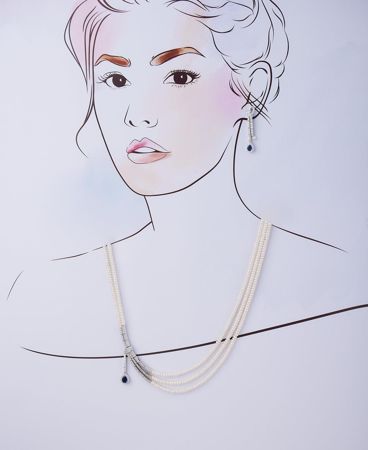 Ravishing Real Pearl Necklace Set - Chandrani Pearls
