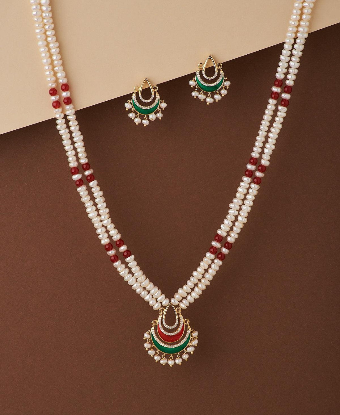 Ravishing Real Pearl Necklace Set - Chandrani Pearls