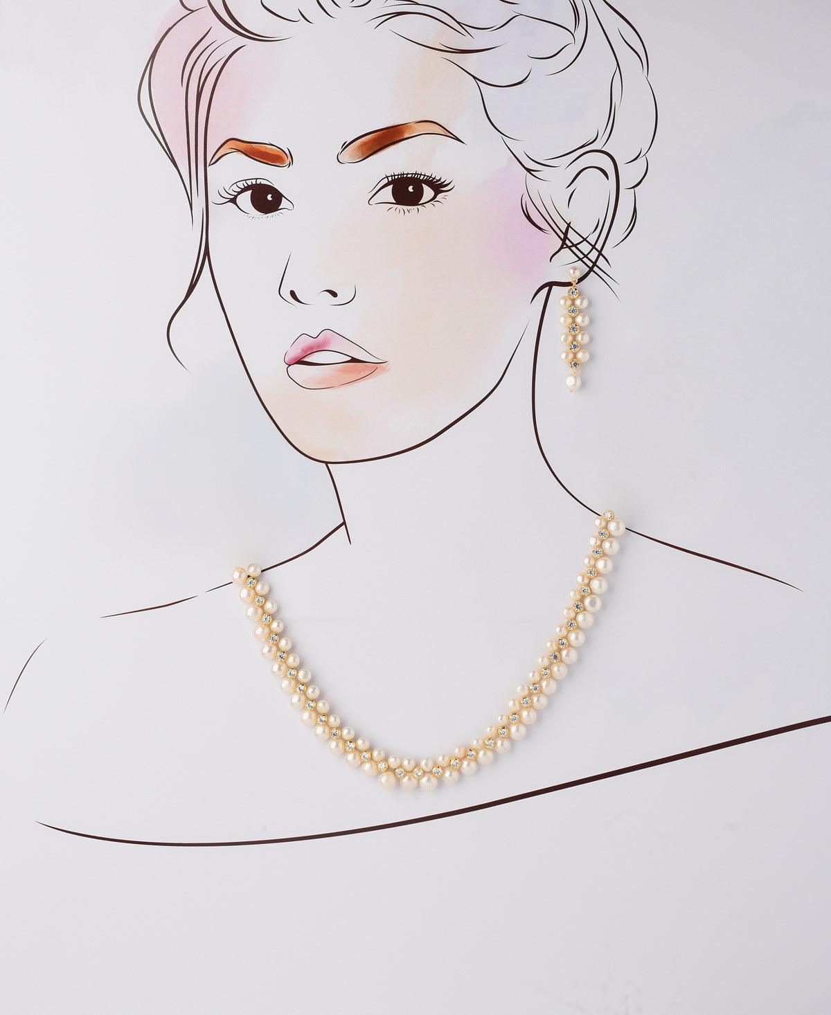 Ravishing Real Pearl Necklace Set - Chandrani Pearls