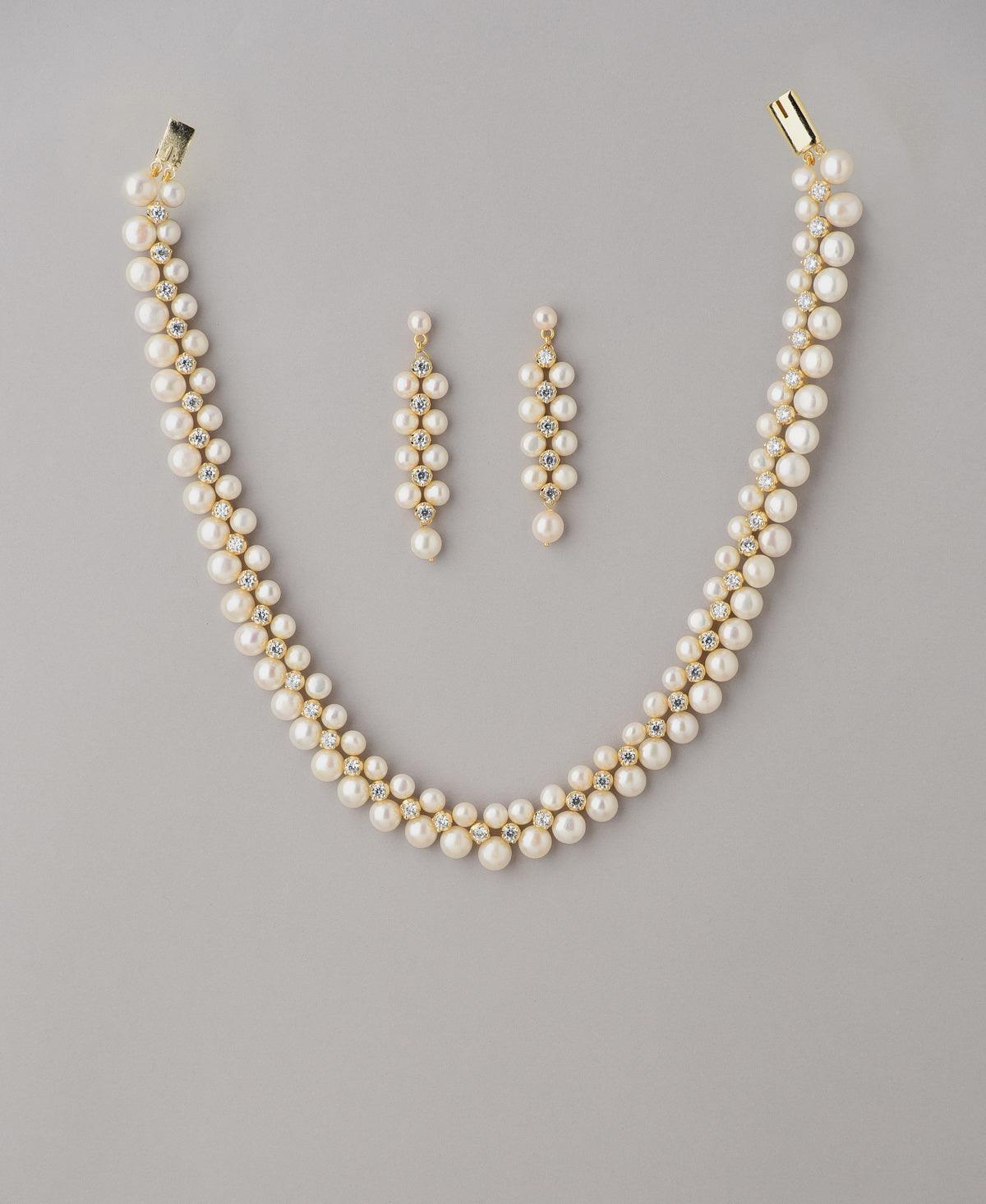 Ravishing Real Pearl Necklace Set - Chandrani Pearls