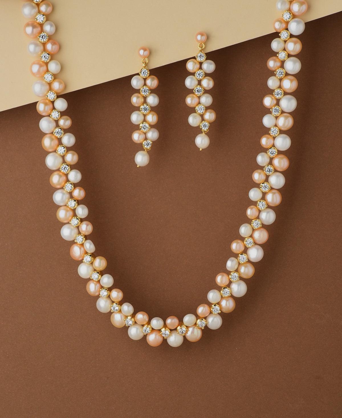 Ravishing Real Pearl Necklace Set - Chandrani Pearls