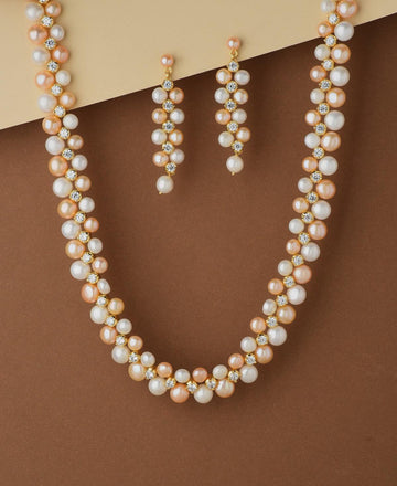 Ravishing Real Pearl Necklace Set - Chandrani Pearls