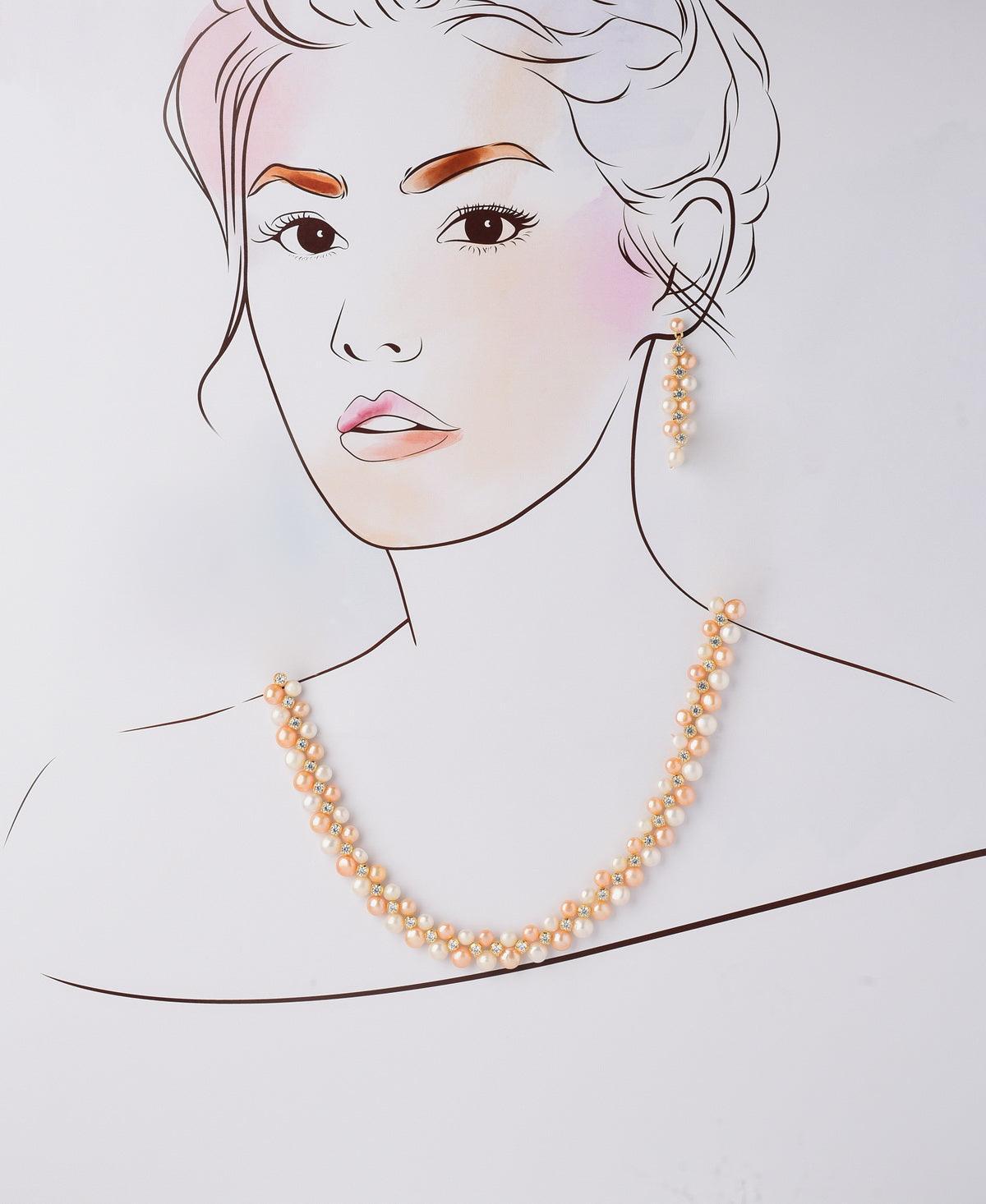 Ravishing Real Pearl Necklace Set - Chandrani Pearls