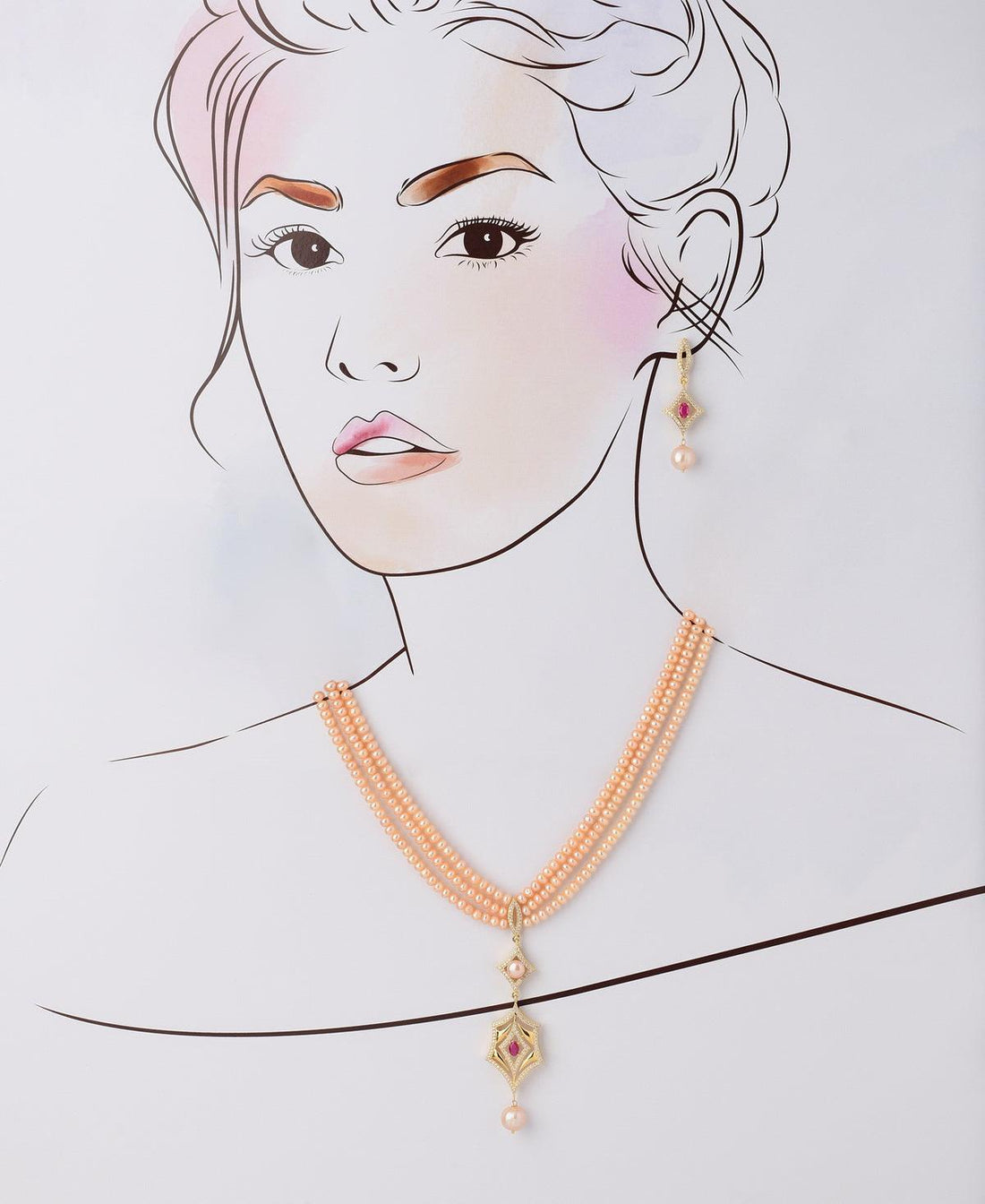 Ravishing Real Pearl Necklace Set - Chandrani Pearls