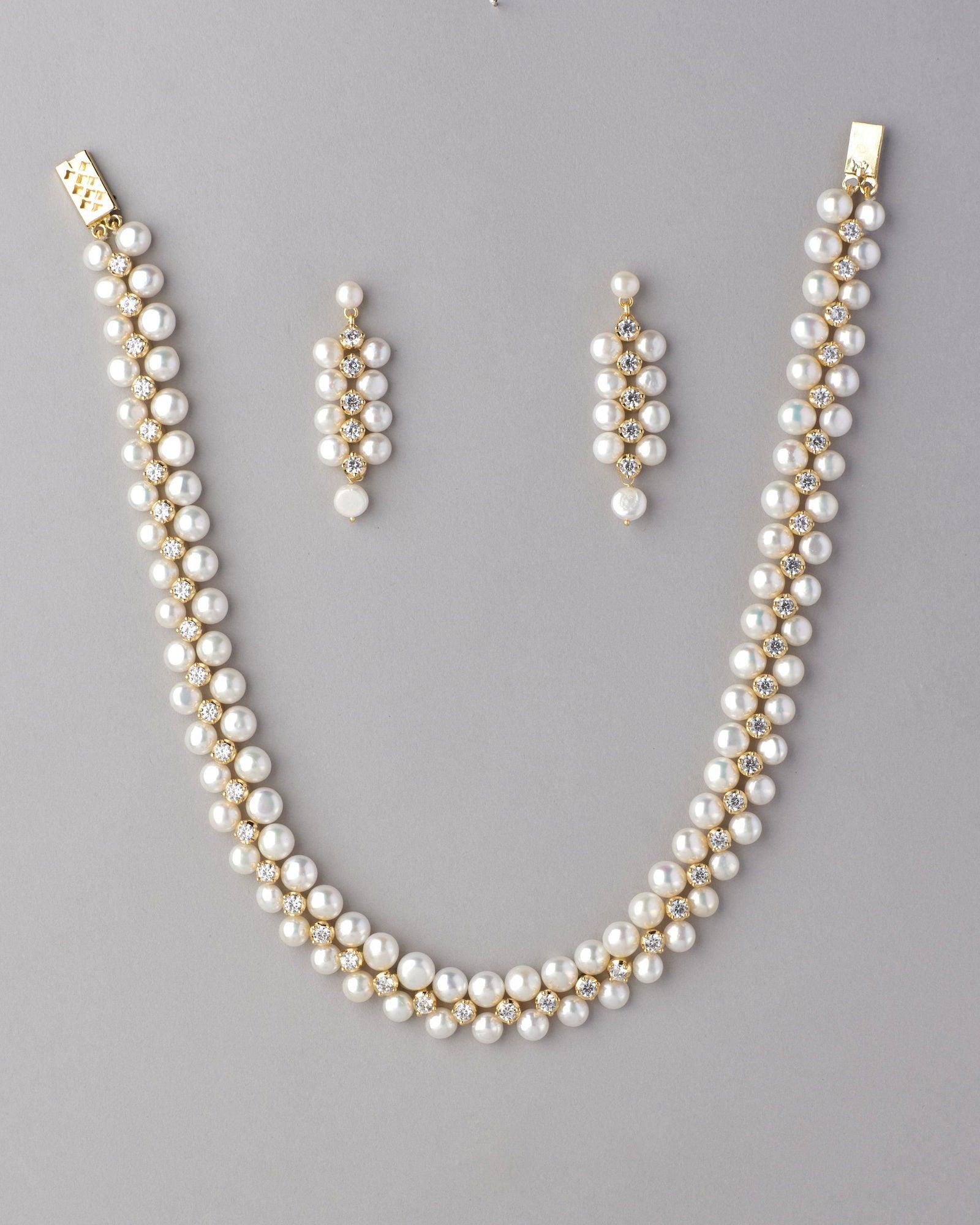 Ravishing Real Pearl Necklace Set - Chandrani Pearls