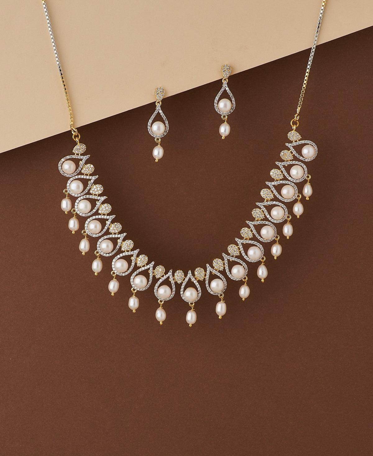 Ravishing Stone Studded Necklace Set - Chandrani Pearls