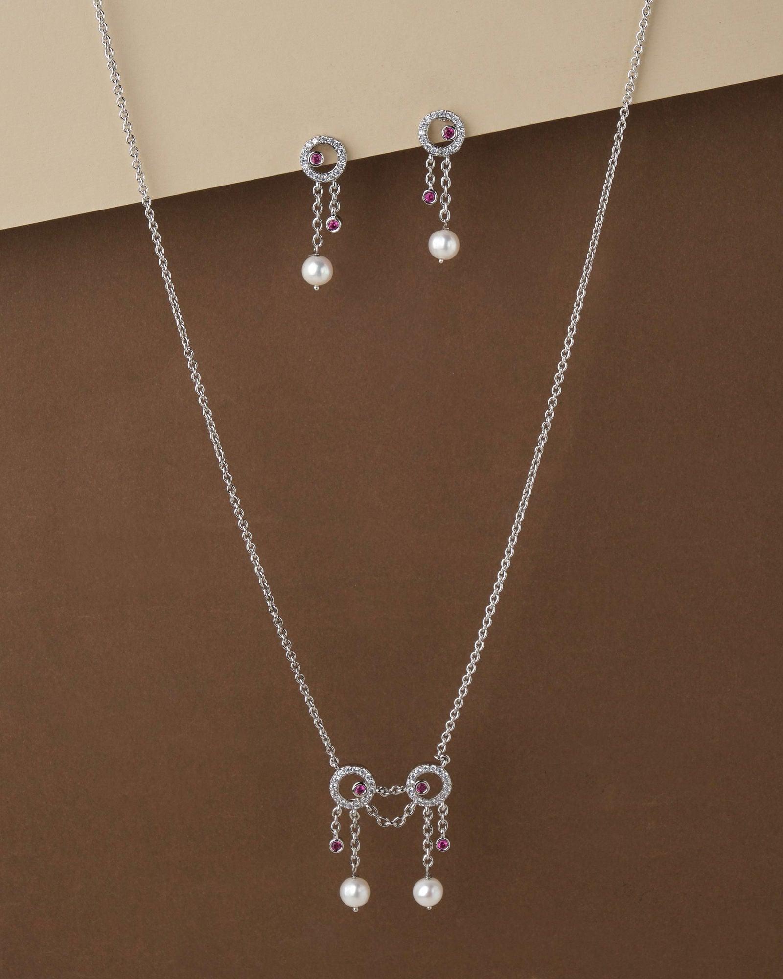 Read Between The Lines Pearl Necklace Set - Chandrani Pearls