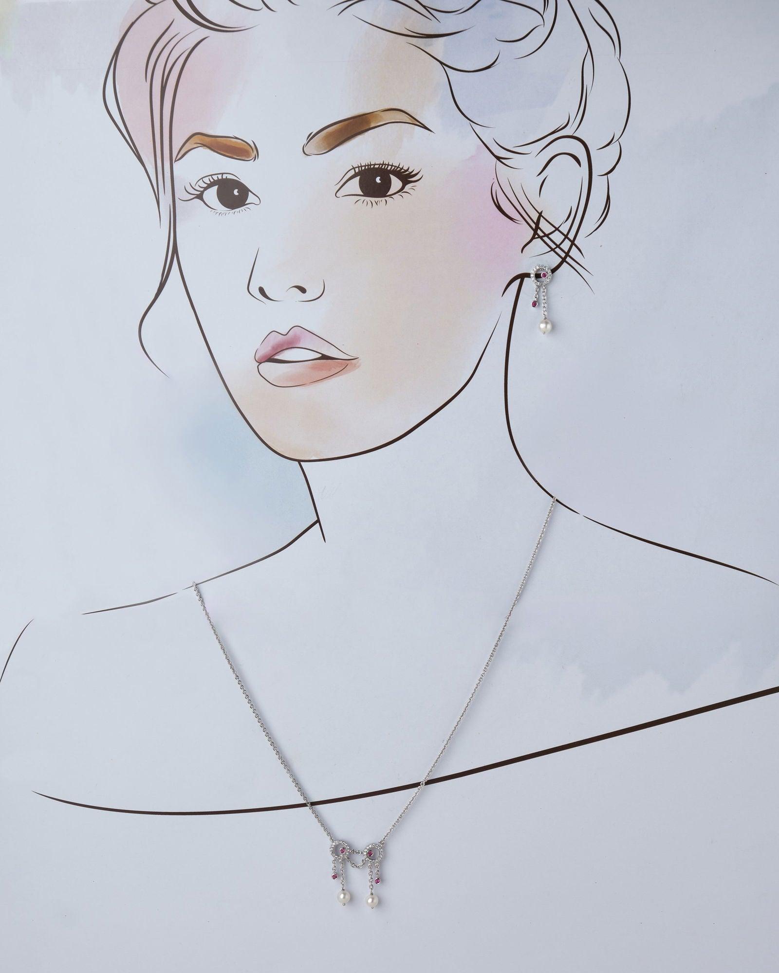 Read Between The Lines Pearl Necklace Set - Chandrani Pearls