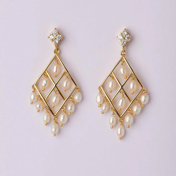 Regal Hanging Pearl Earring - Chandrani Pearls
