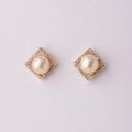 Regal Pearl Stone Stud Earring - Chandrani Pearls