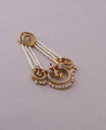 Regal Pearl and Stone Jhumka - Chandrani Pearls