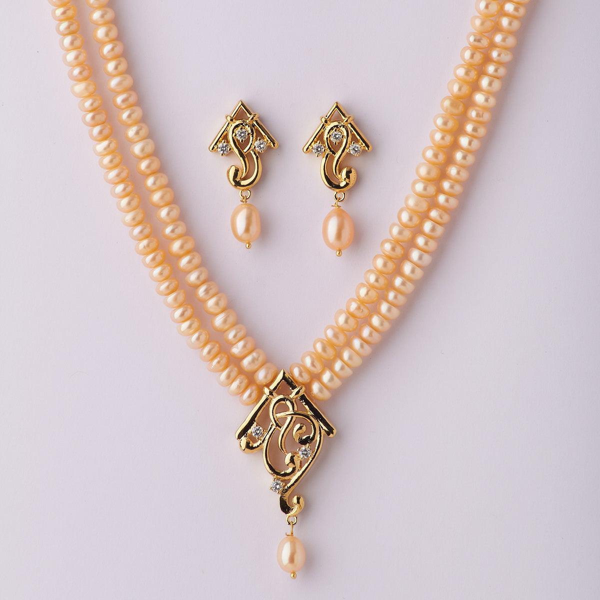 Regal Real Pearl Necklace Set - Chandrani Pearls