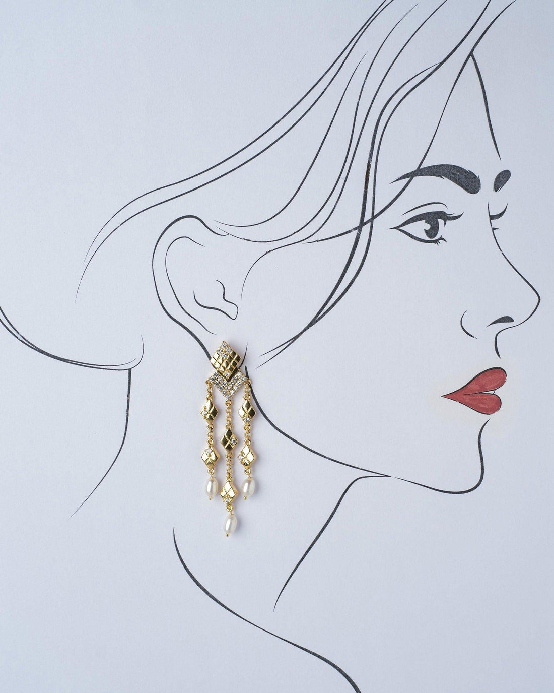 Regal Stone Studded Hang Jhumka - Chandrani Pearls
