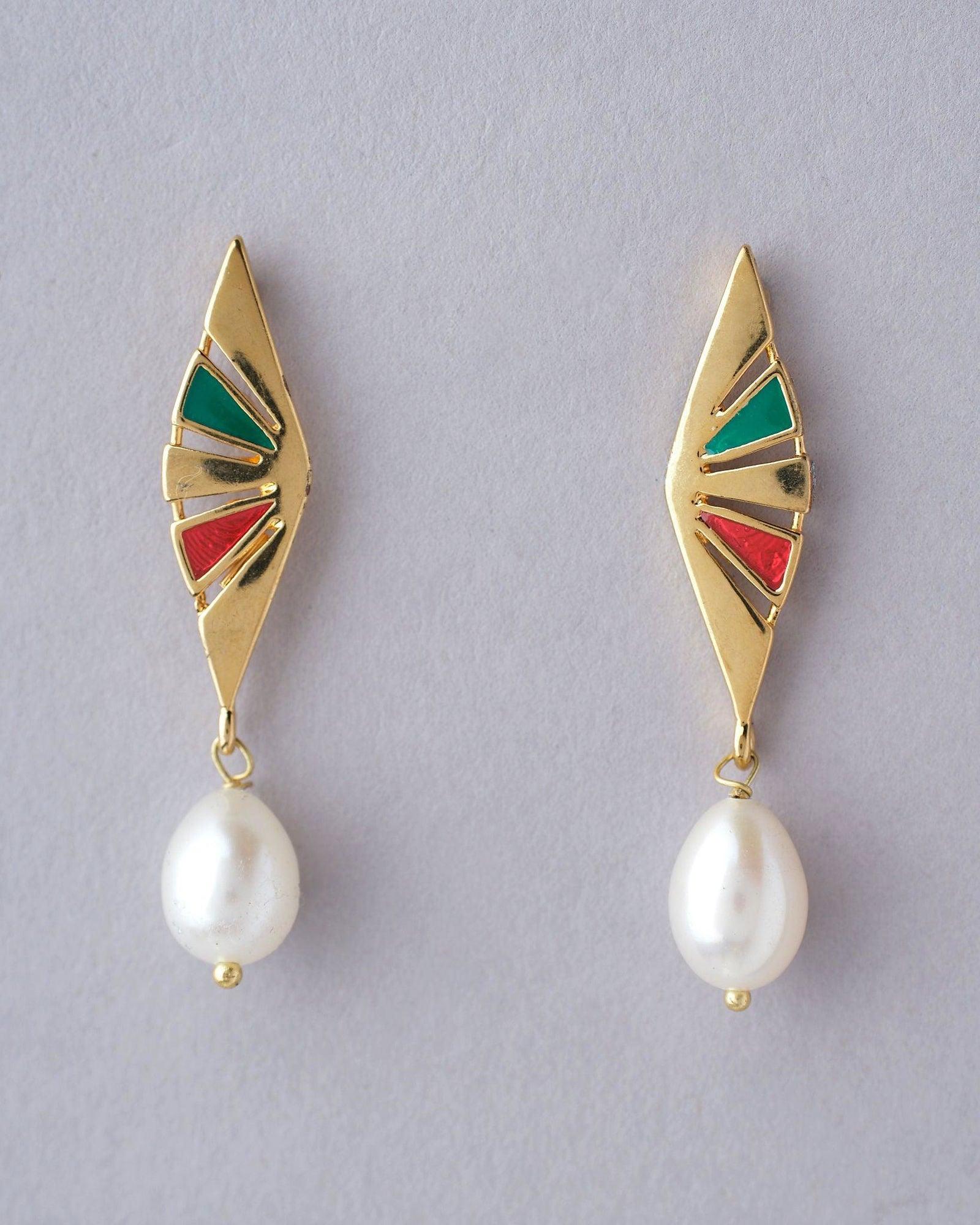 Rhombic Delight Pearl Earring - Chandrani Pearls