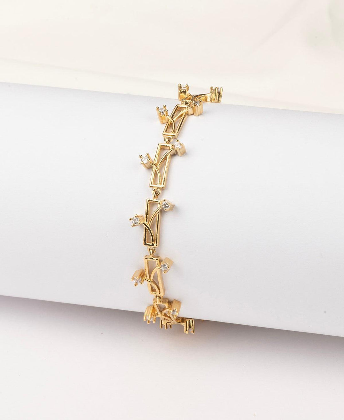 Ritzy  Stone Studded Gold Bracelet - Chandrani Pearls