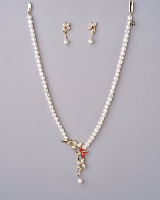 The Spring's Wish Pearl Necklace Set