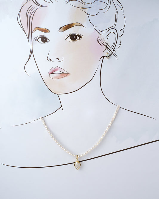 Hues of Ringlets Pearl Necklace Set