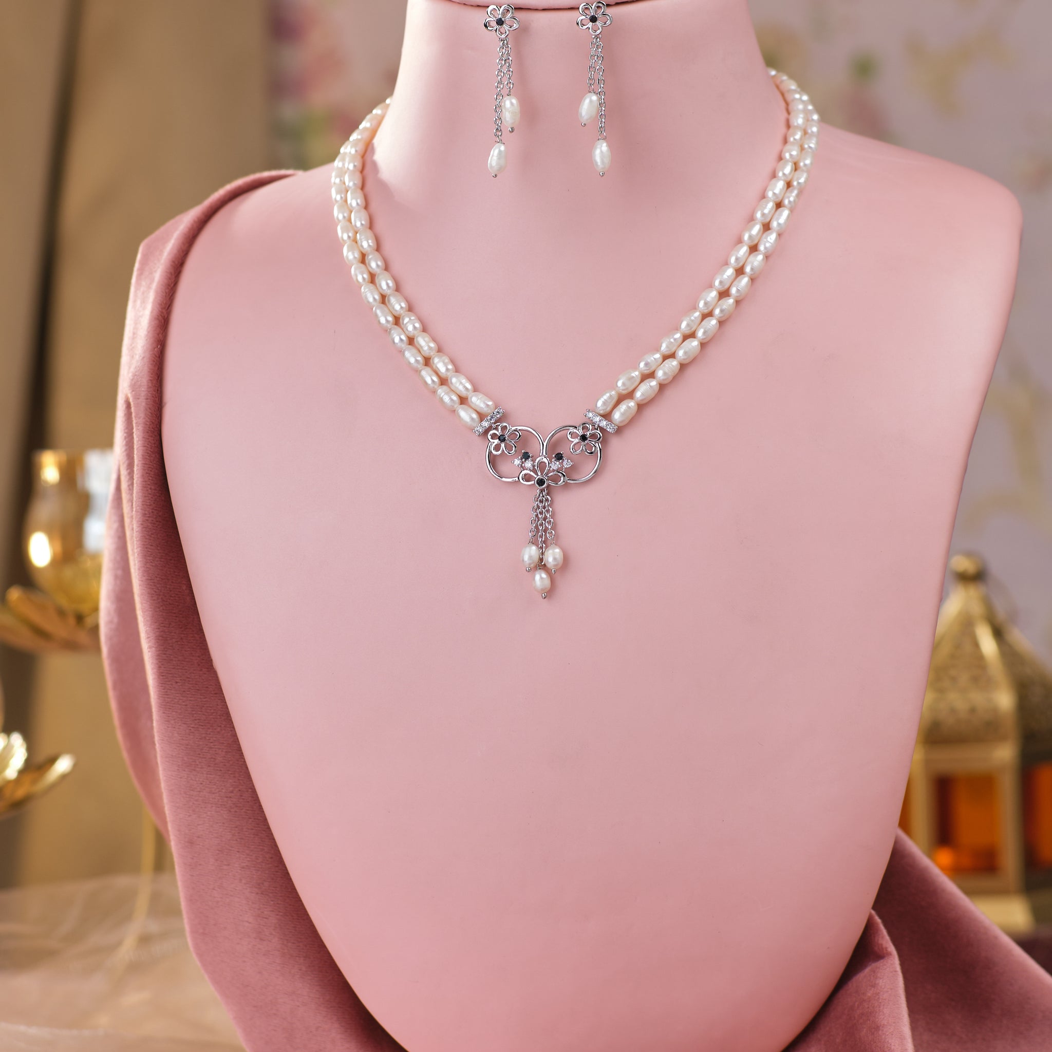 Whispers of Elegance Pearl Bridal Set