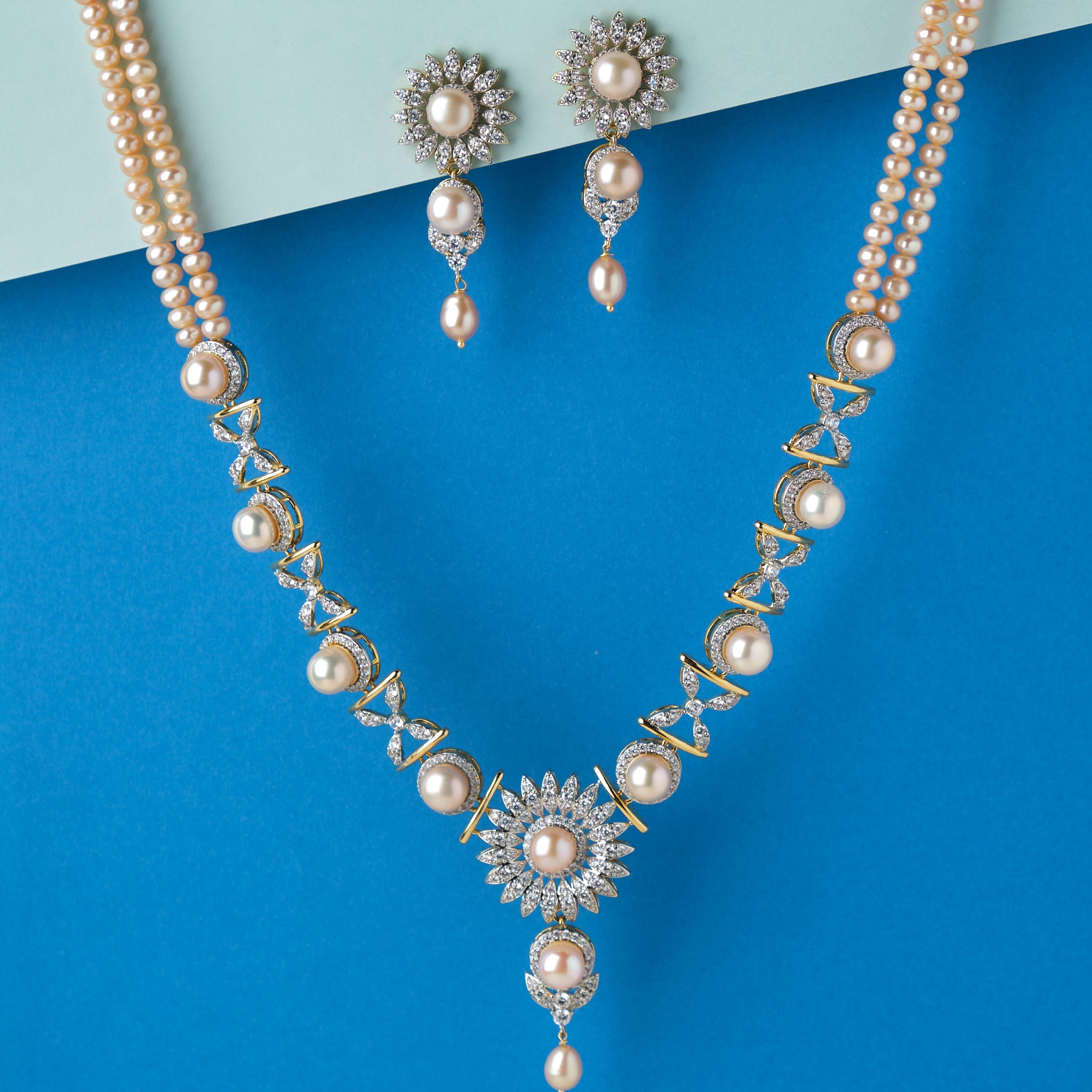 Sparkling Chandak Filigree  Necklace Set