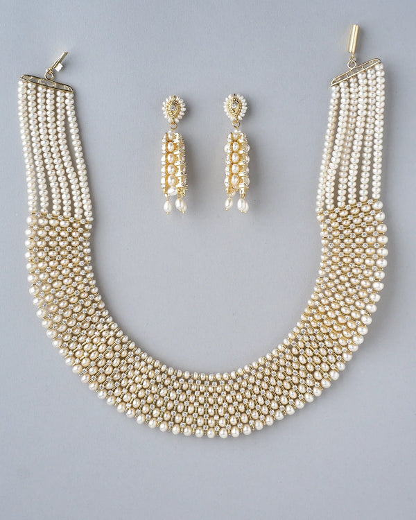 Suvarnachandra-Golden Moon Royal Pearl Necklace Set