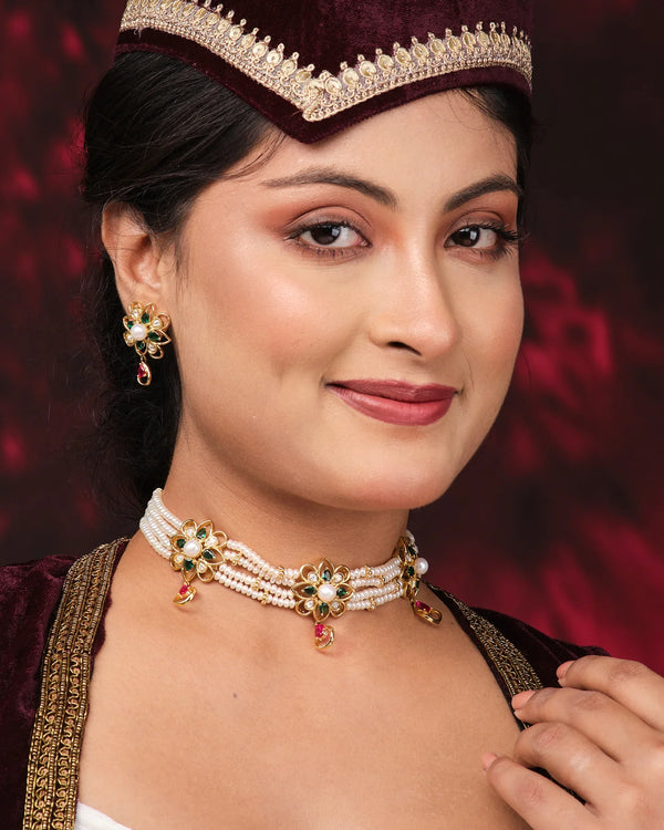 Ethnic Blooming Necklace Set