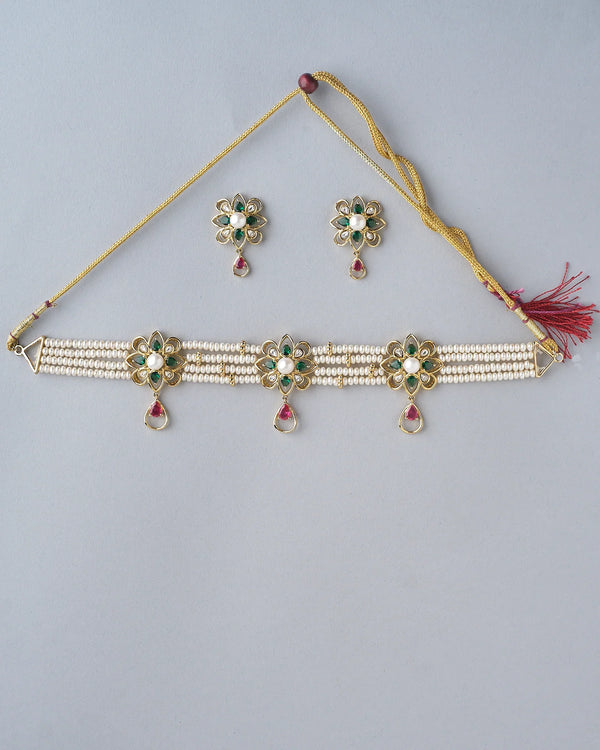 Ethnic Blooming Necklace Set