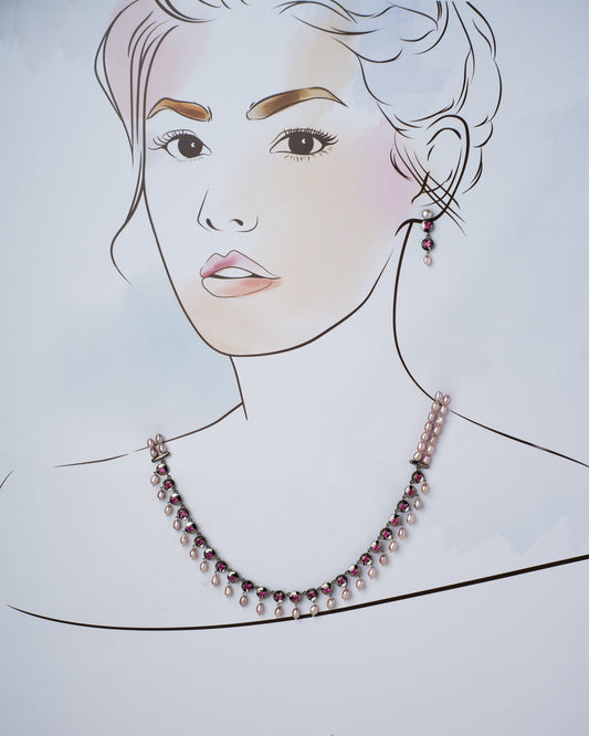 Mirian Pearl Necklace Set