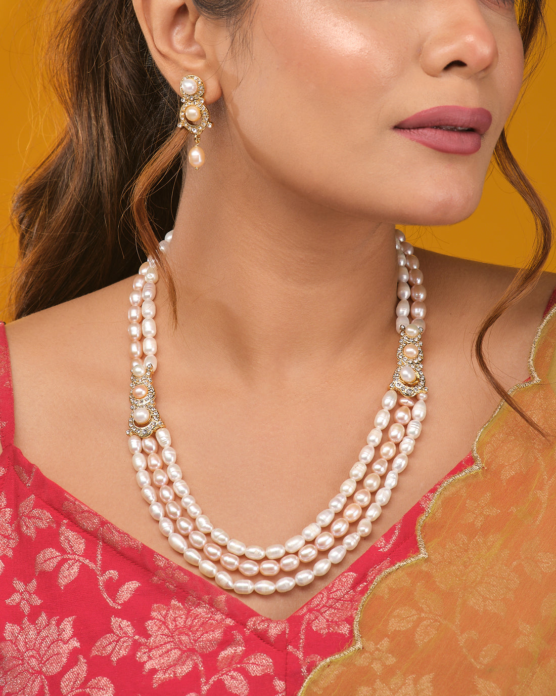 Layered CZ Necklace & Earring Set